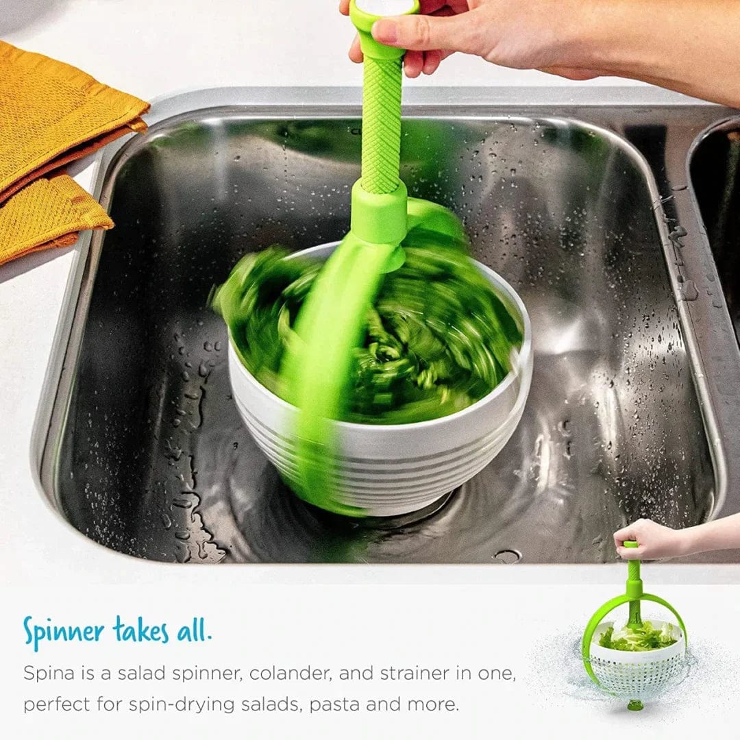 Salad Spinner Easy-Spin Handle & Quick-Dry Basket 21.5 cm