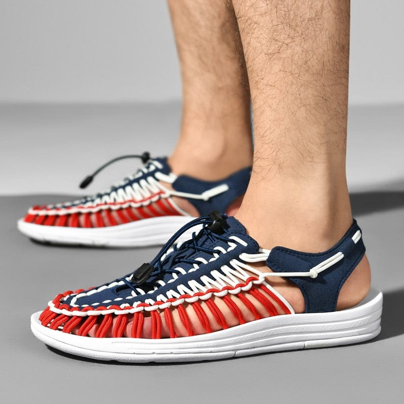 Sandals Breathable Woven Upper Flexible Rubber Sole Comfortable Fit