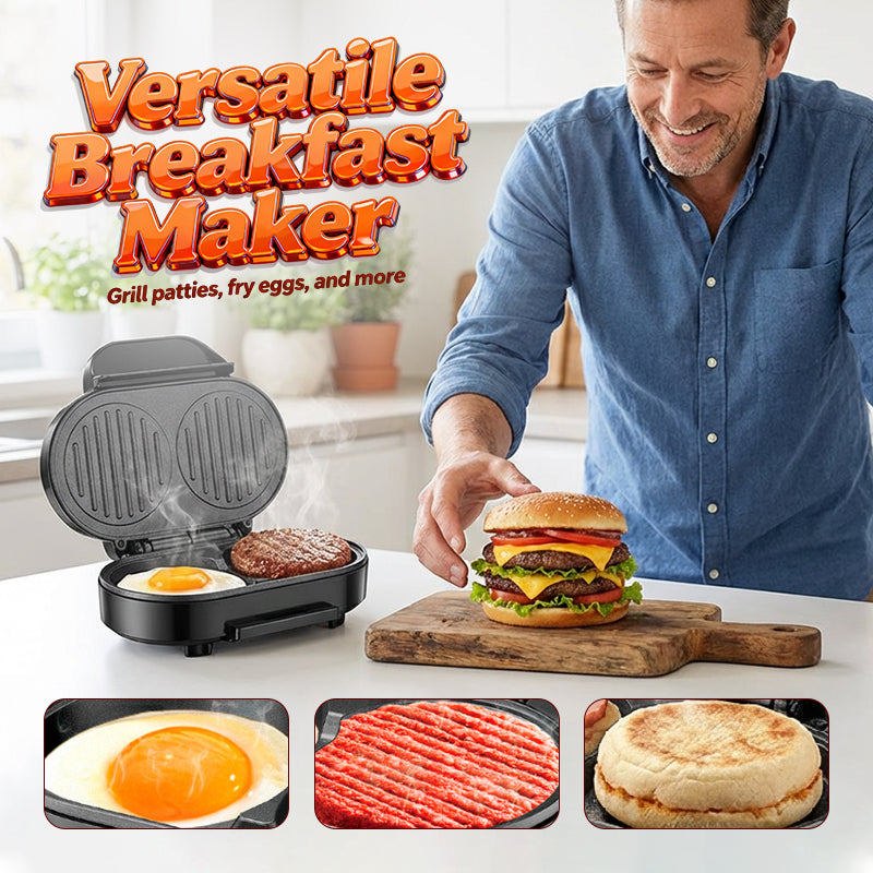 Sandwich Maker Double Non-Stick Plates Compact Metal Body