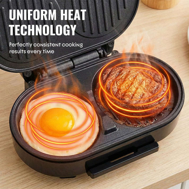 Sandwich Maker Double Non-Stick Plates Compact Metal Body