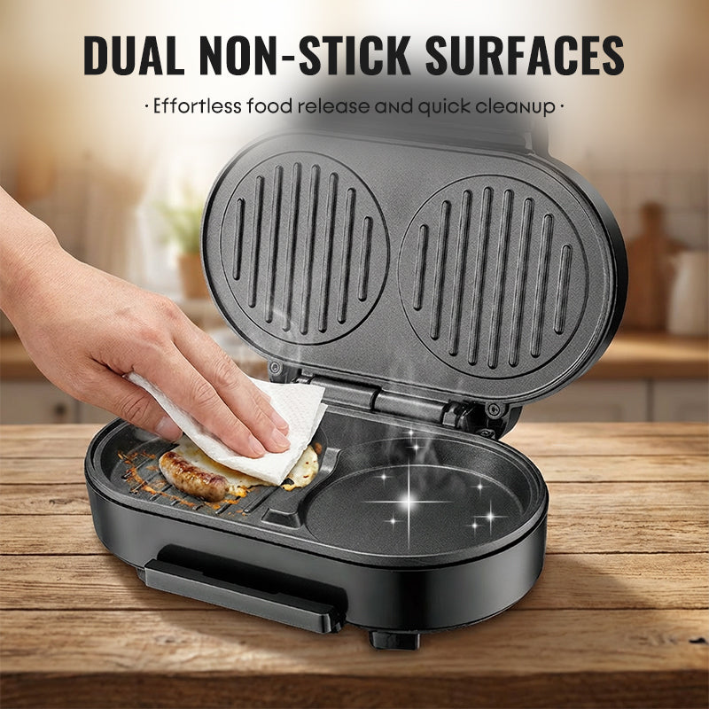 Sandwich Maker Double Non-Stick Plates Compact Metal Body
