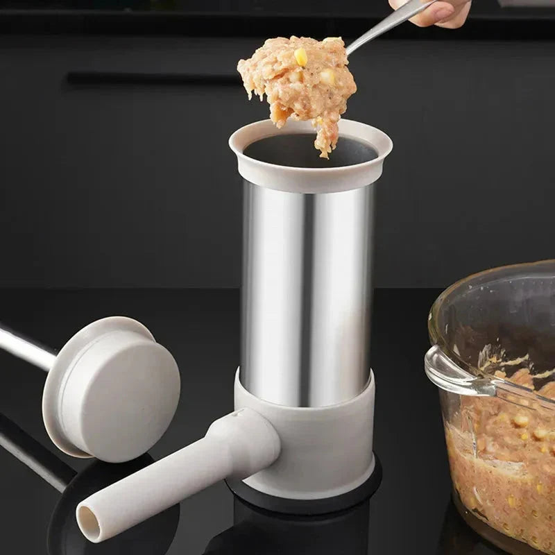 Sausage Stuffer Manual Lever Stainless Steel 4 Nozzles