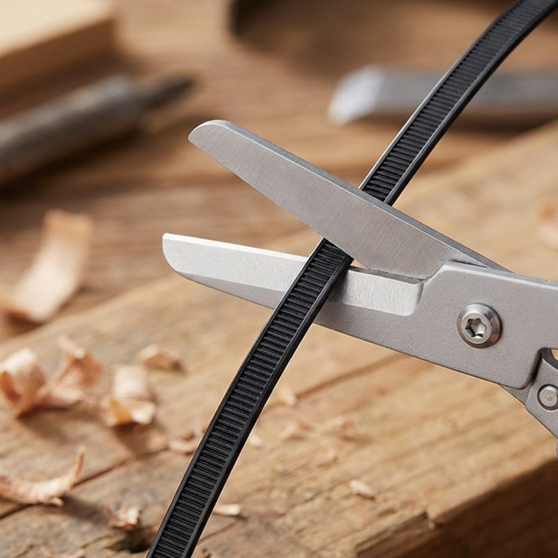 Scissors Foldable Stainless Steel Integrated Ruler & Lever Tip