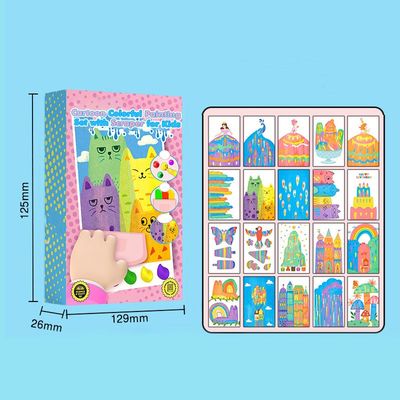 Scratch Art Kit Rainbow Color-Reveal Cartoon Templates Includes Scraper