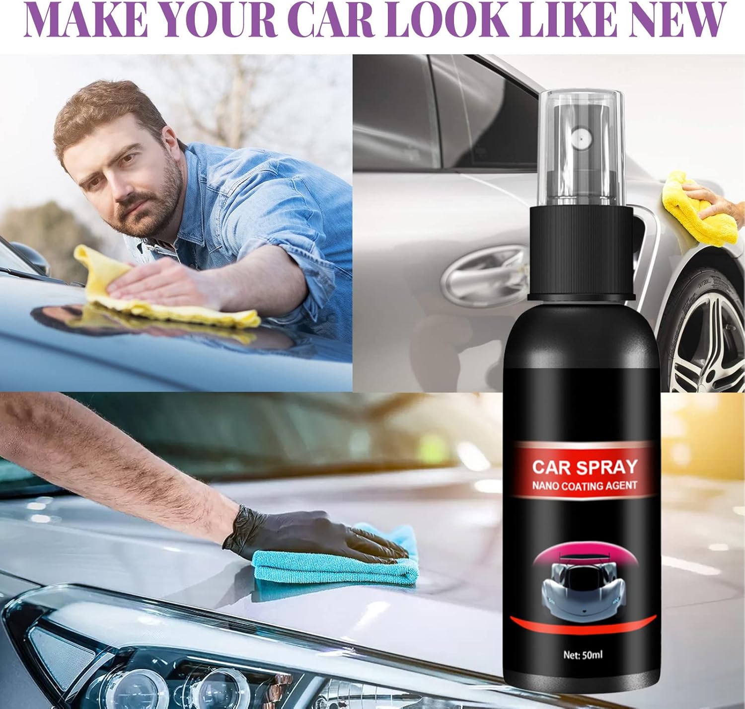Scratch Repair Spray Instant Paint Restoration Non-Toxic