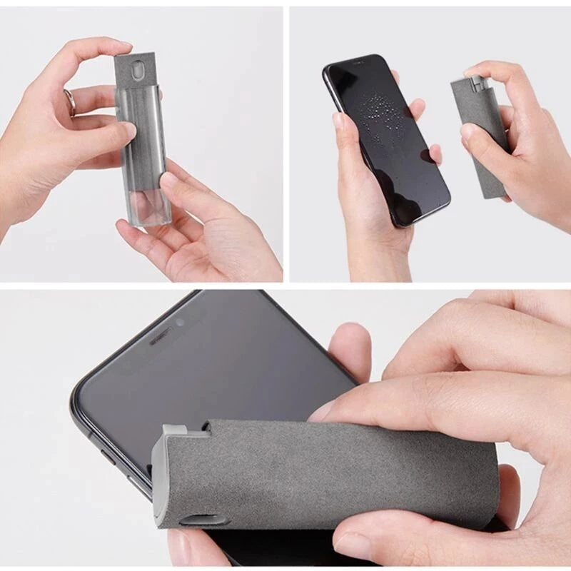 Screen Cleaning Kit 3-in-1 Microfiber & Refillable Spray
