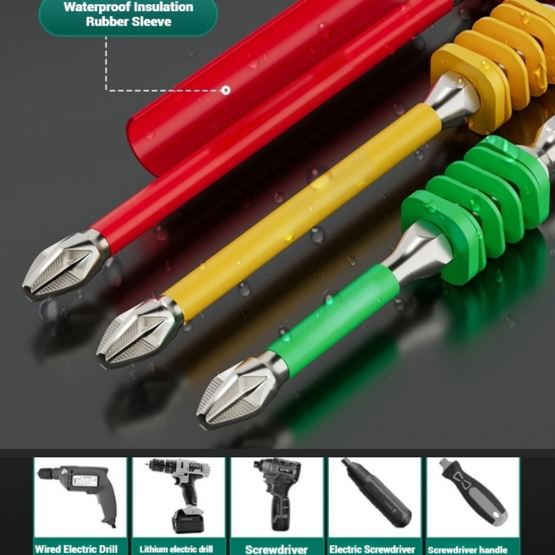 Screwdriver Bit Set Non-Slip Phillips Tip Magnetic Hold