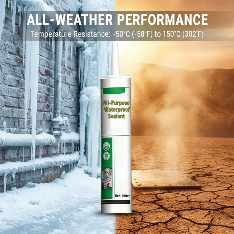 Sealant Flexible Weatherproof Indoor & Outdoor 10.1 Fl Oz