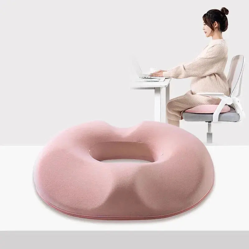 Seat Cushion Memory Foam Cutout Non-Slip Removable Washable Cover