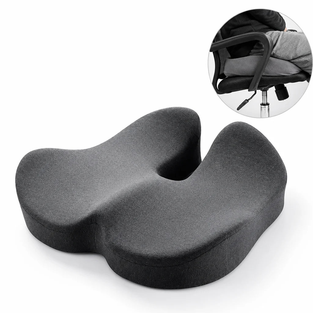 Seat Cushion Memory Foam Tailbone Relief Office & Travel