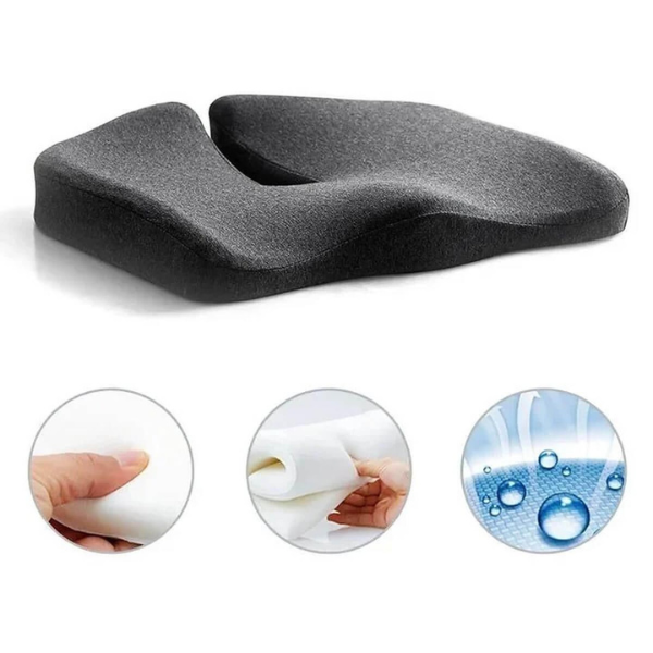 Seat Cushion U-Shaped Memory Foam Tailbone Relief Non-Slip