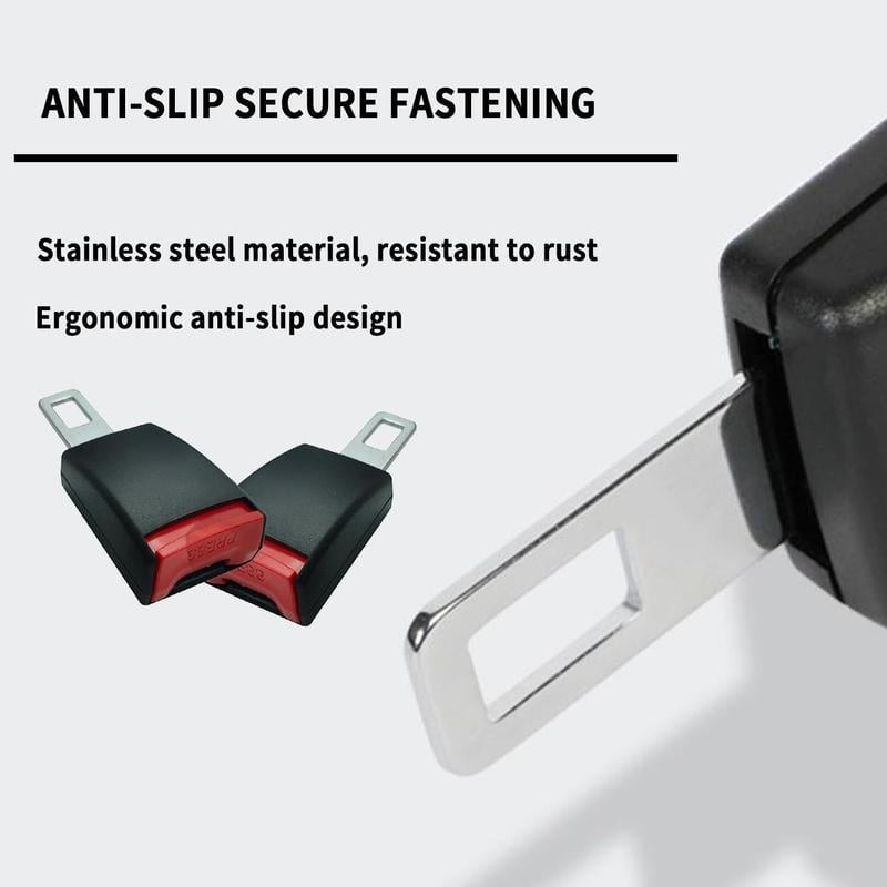 Seatbelt Extender Universal Stainless Steel Clip Tool-Free