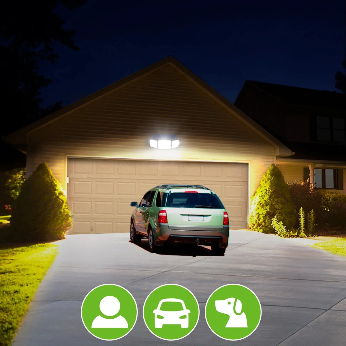 Security Light Solar Motion Sensor Three Adjustable Heads