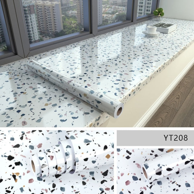 Self-Adhesive Marble Film Waterproof 60 cm Wide