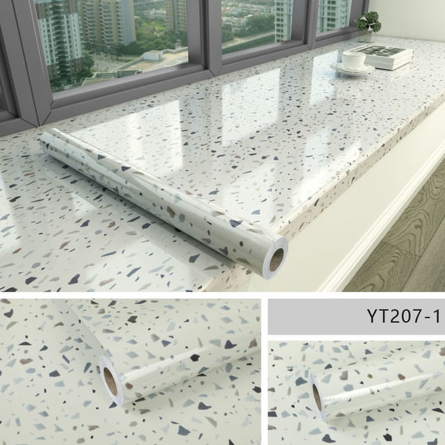Self-Adhesive Marble Film Waterproof 60 cm Wide