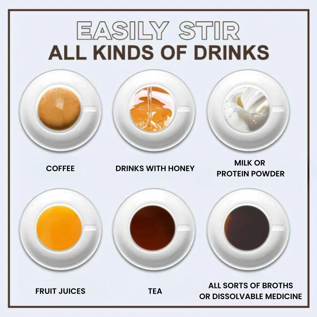 Self-Stirring Mug One-Touch Stainless Steel Leak-Proof Lid