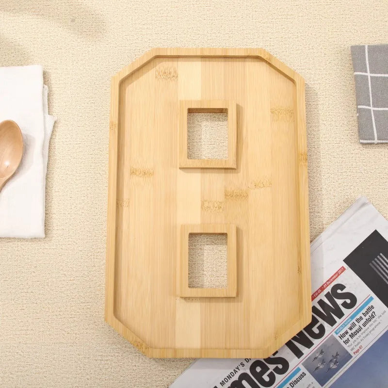 Serving Tray Number-Shaped Bamboo Numbers 0-9