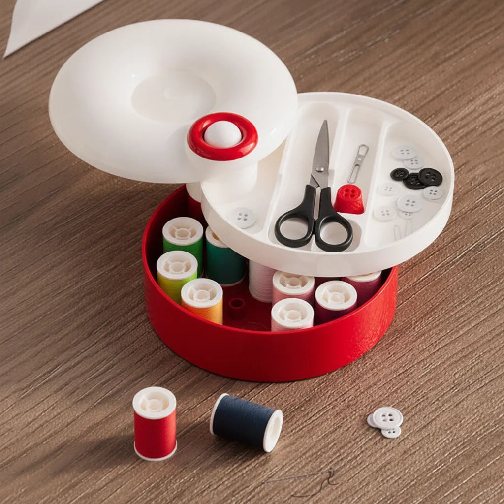 Sewing Kit Magnetic Needle Holder 16 Thread Colors