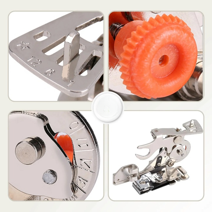 Sewing Machine Pleating Foot Adjustable Dial 4-Setting Universal Flatbed