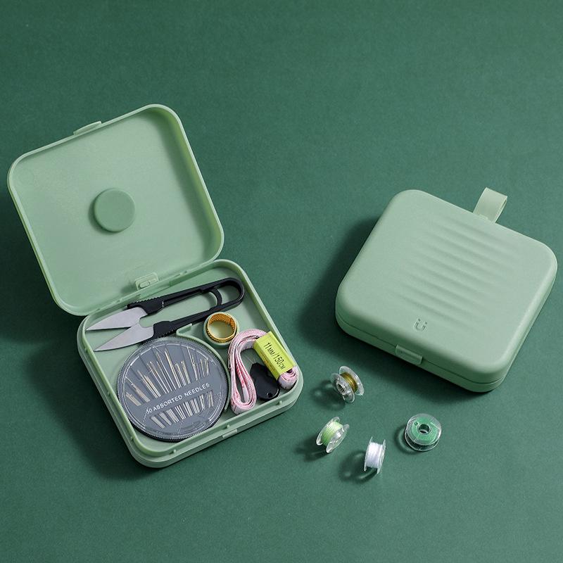 Sewing Organizer Box Magnetic Lid Two-Tier Spool Storage