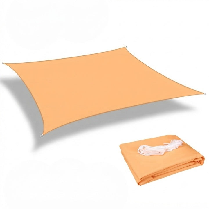 Shade Sail Rectangular PU-Coated Polyester UV Protection Reinforced Edges