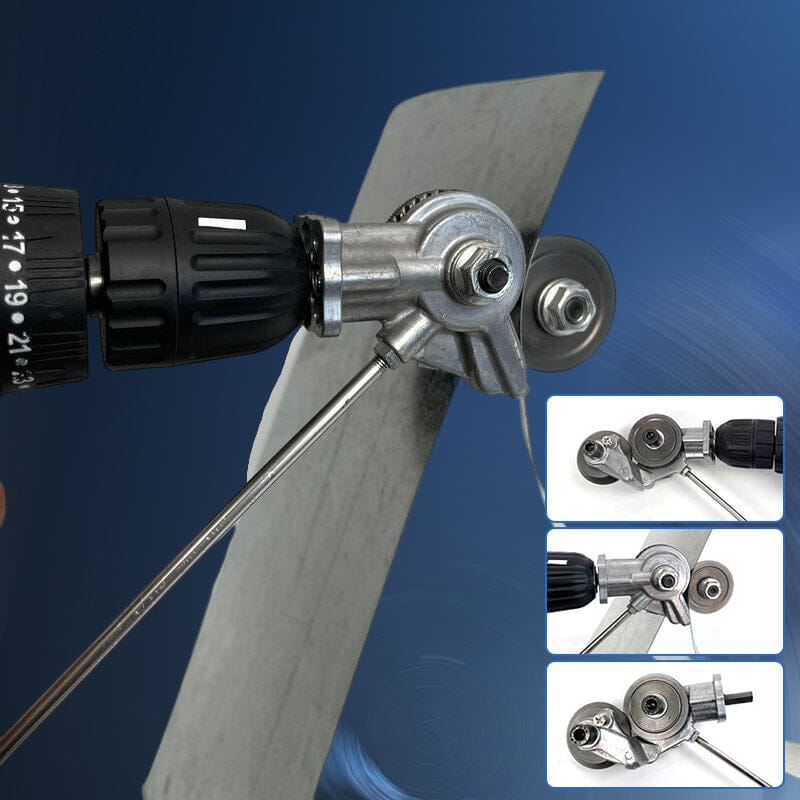 Sheet Metal Nibbler Drill Attachment Double Cutting Head