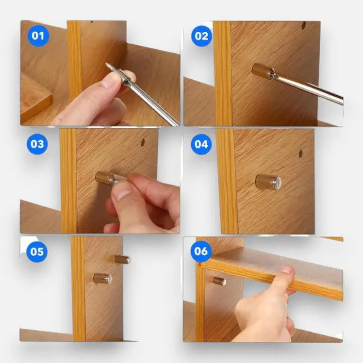 Shelf Brackets Self-Drilling Metal Anti-Slip Set of 40