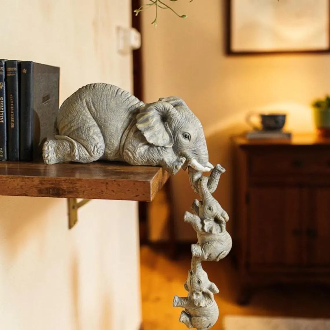 Shelf Figurines Edge-Hanging Hand-Painted Set of 3