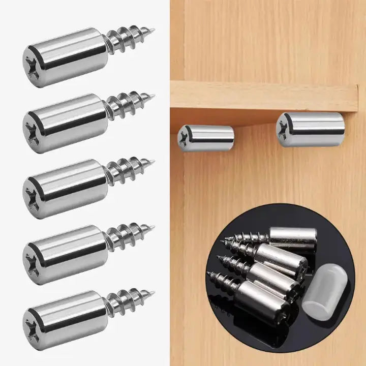 Shelf Supports Self-Tapping Metal Pins & Non-Slip Sleeves 40 Pieces