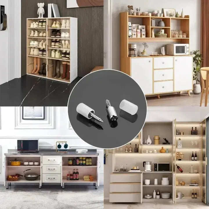 Shelf Supports Self-Tapping Metal Pins & Non-Slip Sleeves 40 Pieces