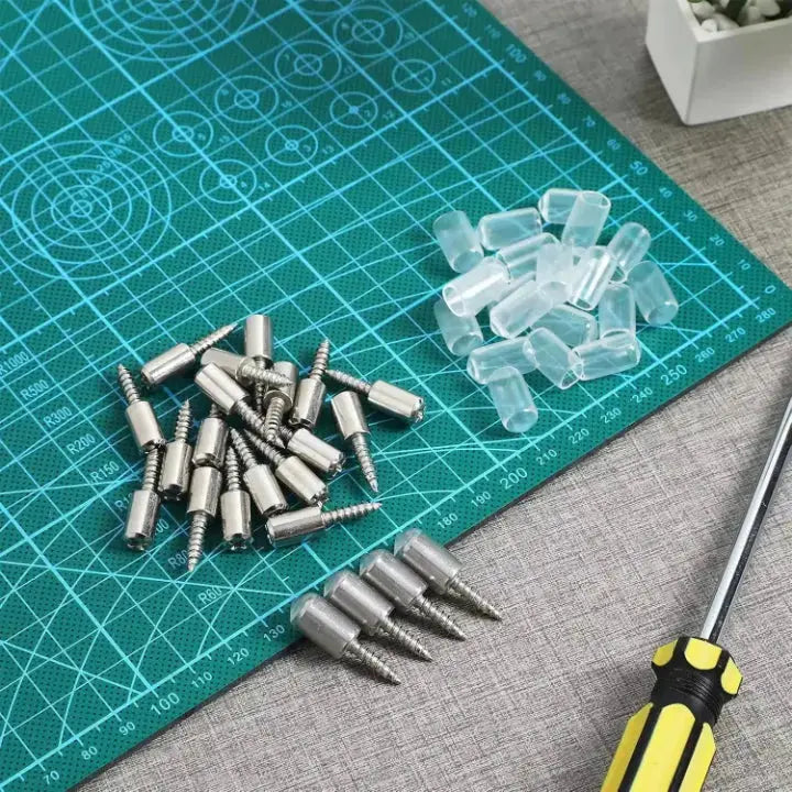 Shelf Supports Self-Tapping Metal Pins & Non-Slip Sleeves 40 Pieces