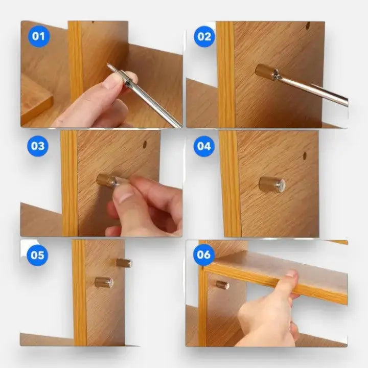 Shelf Supports Self-Tapping Metal Pins & Non-Slip Sleeves 40 Pieces