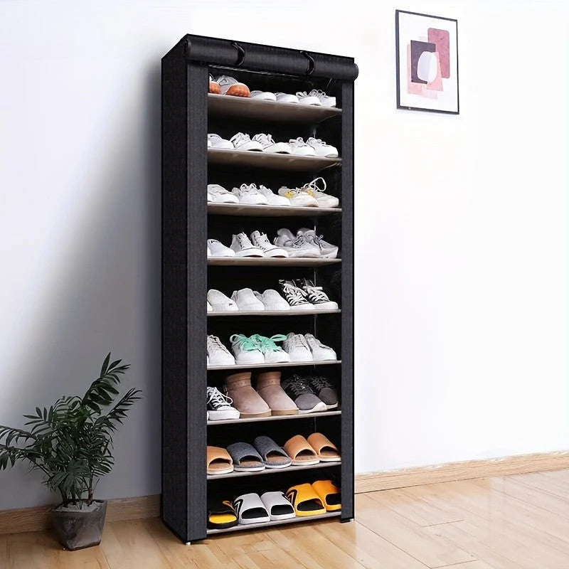 Shoe Cabinet Tool-Free Assembly Steel Frame Breathable Cover