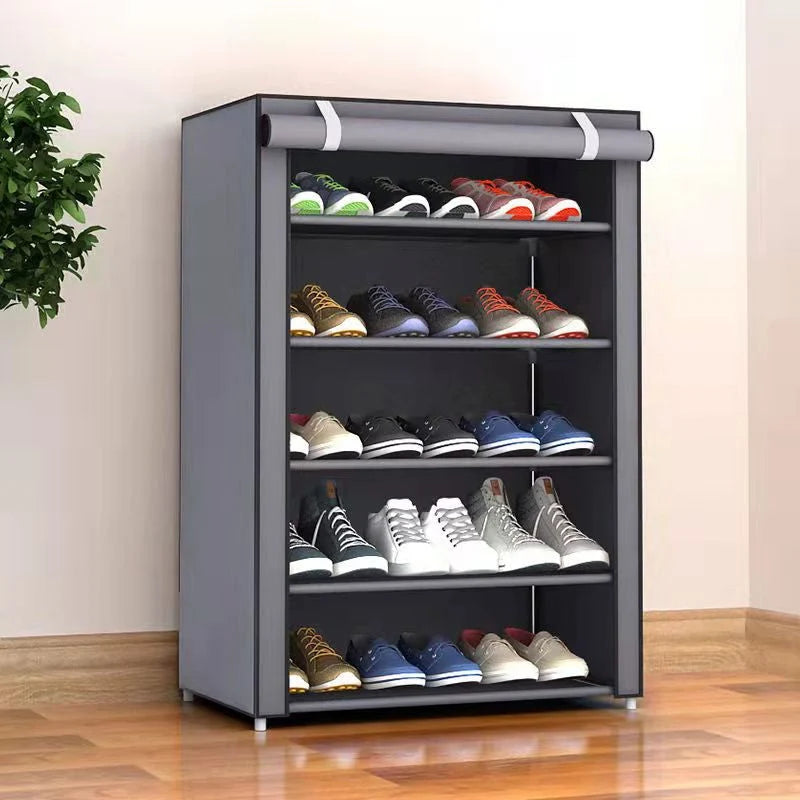 Shoe Cabinet Tool-Free Assembly Steel Frame Breathable Cover