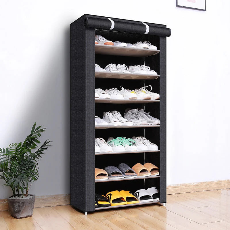 Shoe Cabinet Tool-Free Assembly Steel Frame Breathable Cover