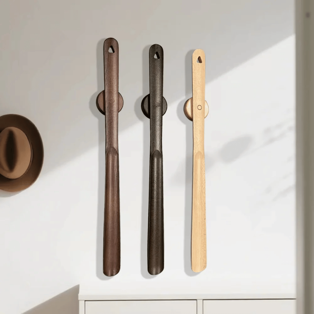 Shoe Horn Magnetic Ergonomic Natural Wood