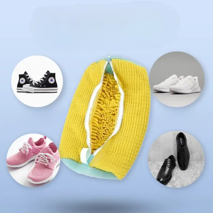 Shoe Laundry Bag Soft Bristle Lining & Durable Mesh