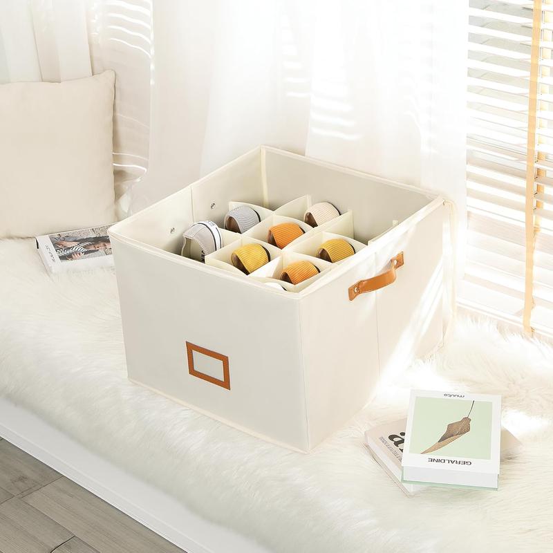 Shoe Organizer Adjustable Dividers & Clear Cover