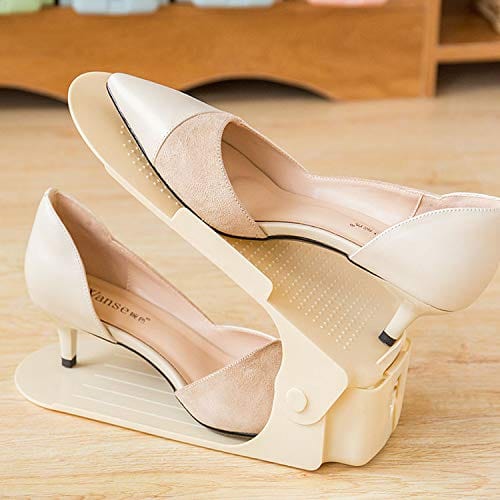 Shoe Organizer Height-Adjustable & Stackable Non-Slip Surface