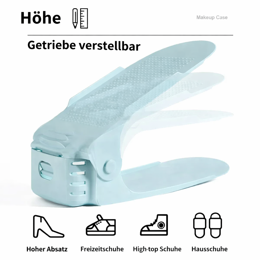 Shoe Organizer Height-Adjustable & Stackable Non-Slip Surface