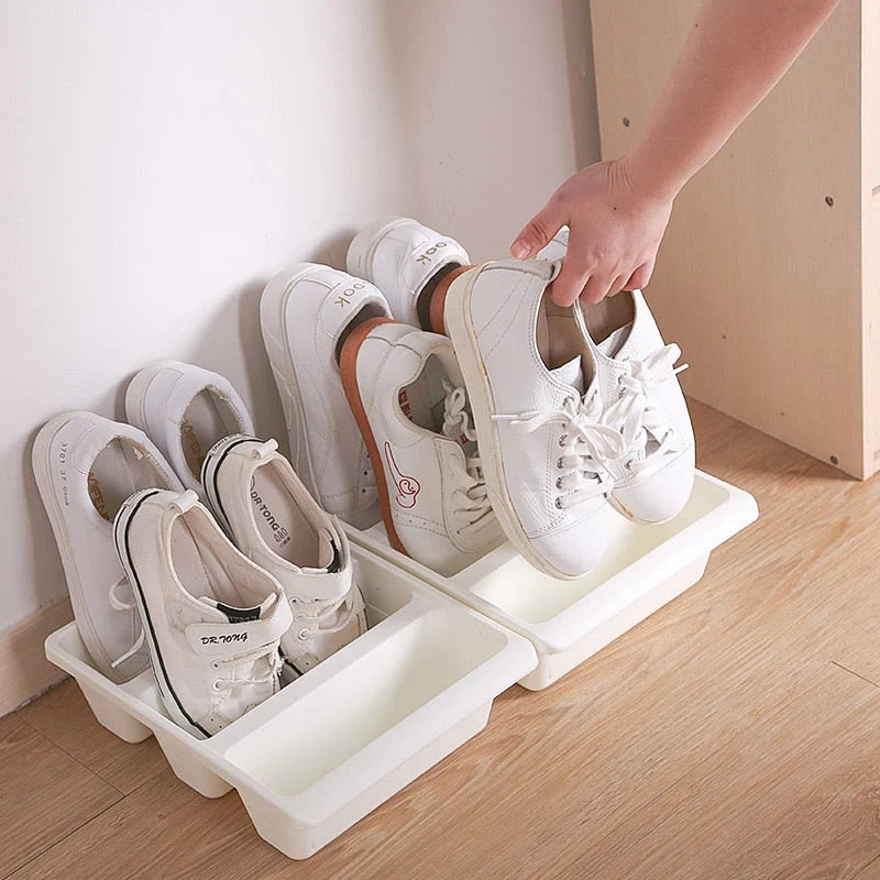 Shoe Rack Space-Saving Vertical Holds Six Pairs