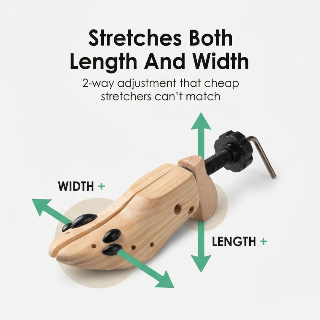 Shoe Stretcher Two-Way Stretching & Removable Inserts