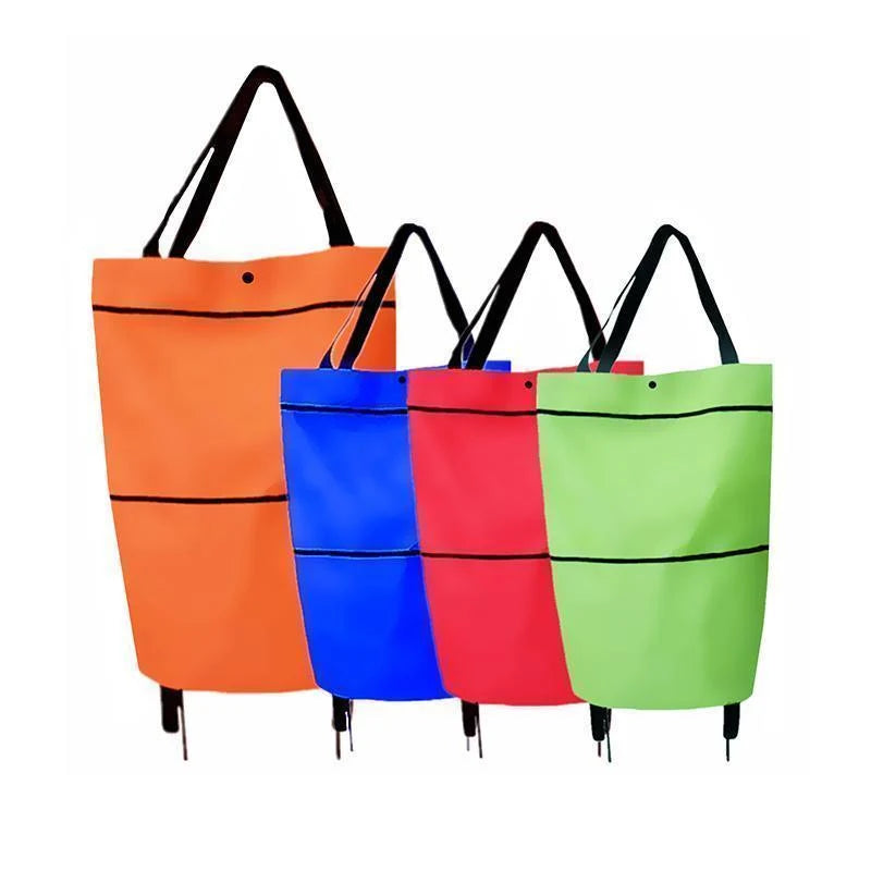 Shopping Trolley Foldable Retractable Wheels 600D Oxford & Metal Frame