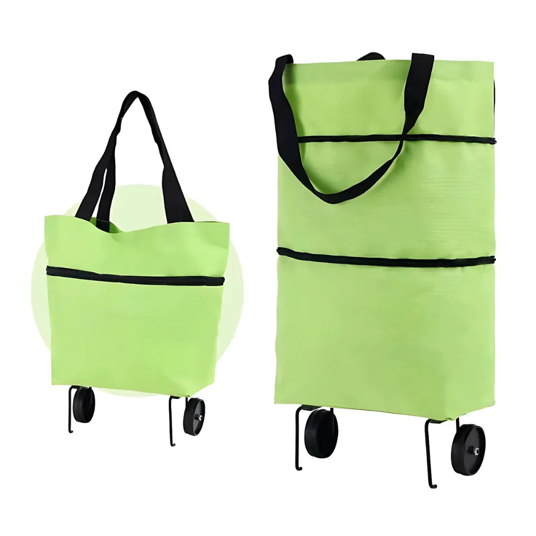 Shopping Trolley Foldable Retractable Wheels 600D Oxford & Metal Frame