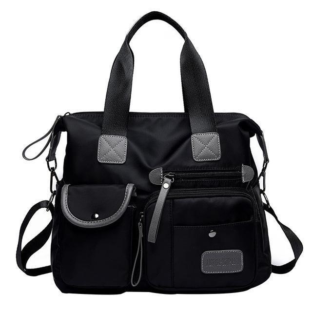 Shoulder Bag Waterproof Nylon Multiple Pockets & Adjustable Strap