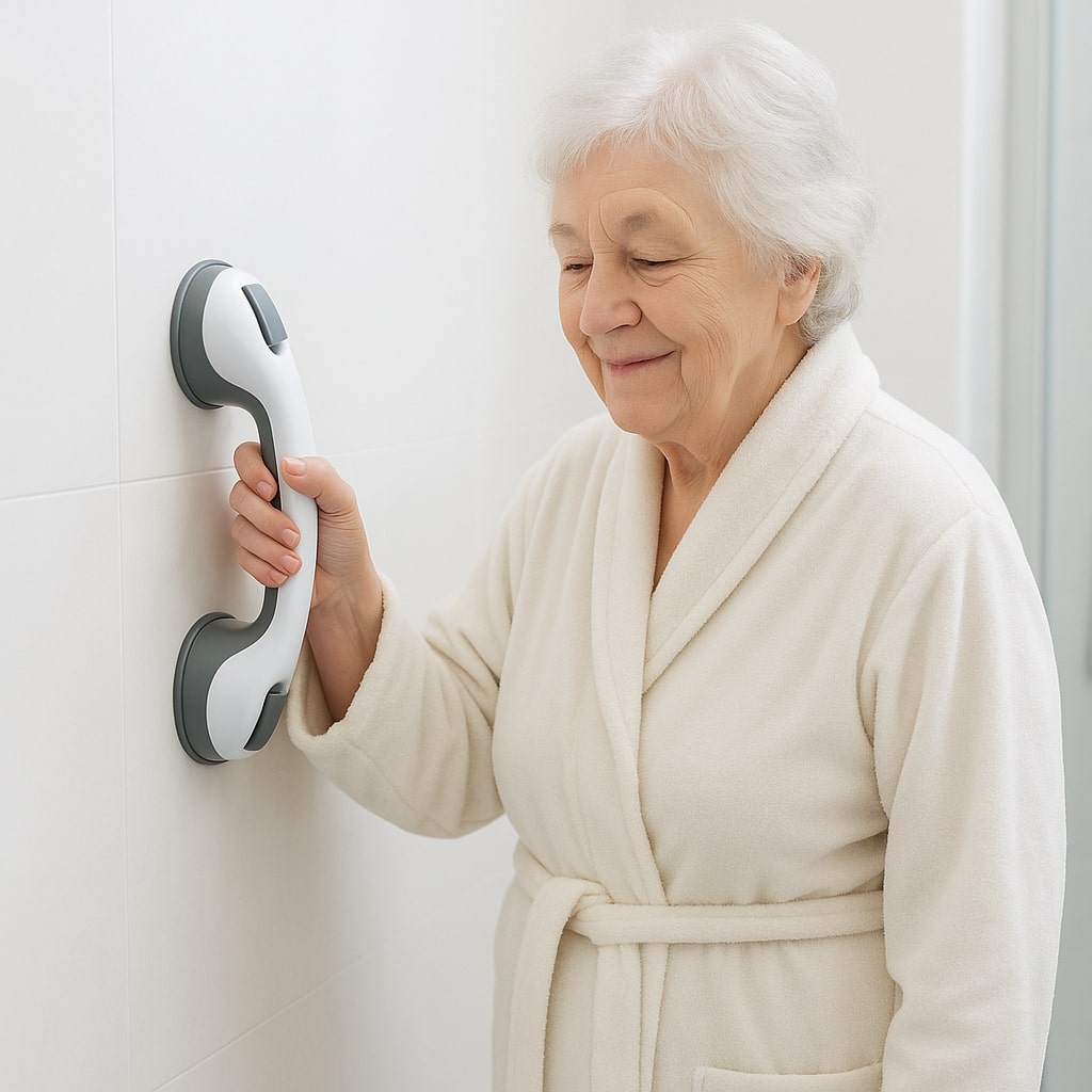Shower Grab Bar Suction-Mount No-Drill 176 lb Capacity