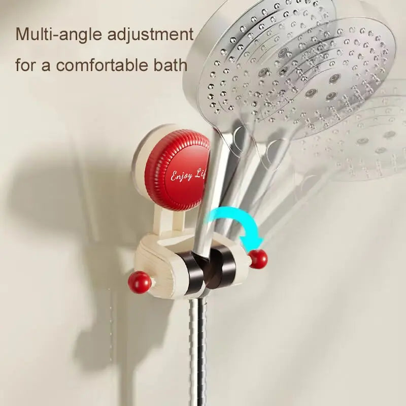 Shower Head Holder No-Drill Suction Cup Adjustable Swivel