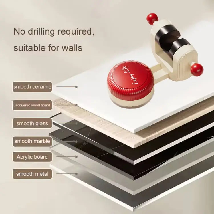Shower Head Holder No-Drill Suction Cup Adjustable Swivel