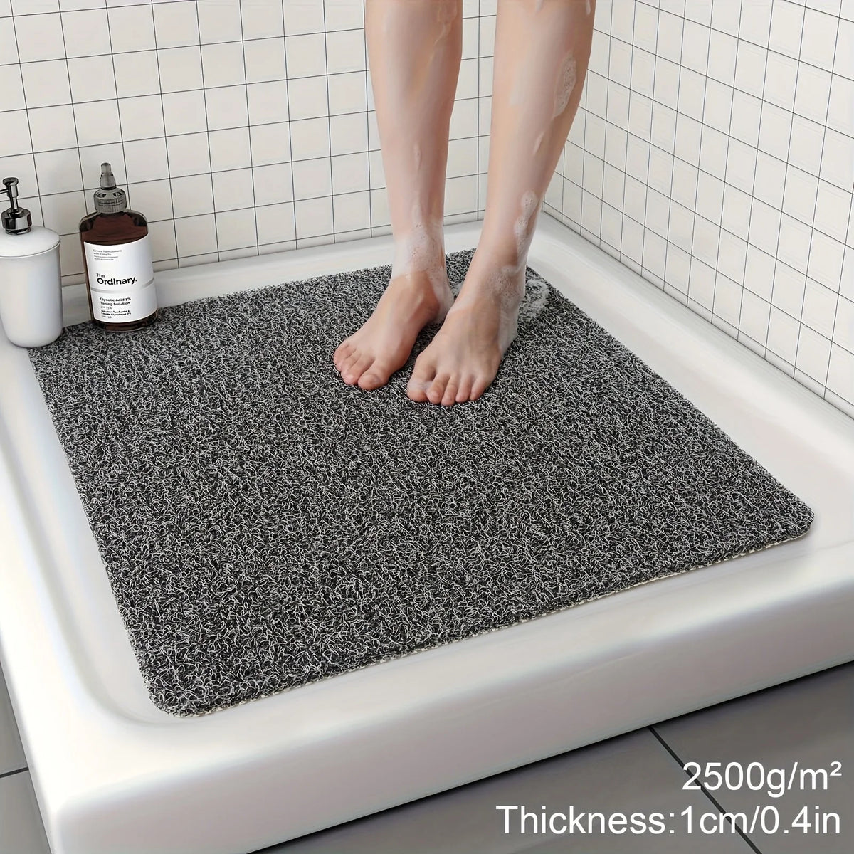 Shower Mat Loofah Texture Anti-Slip & Quick-Drying