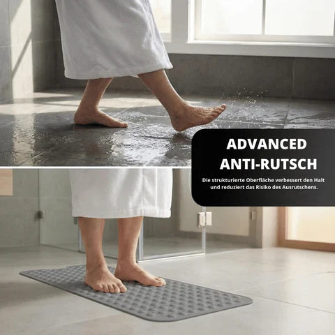 Shower Mat Non-Slip Suction-Cup Backing Drain Holes Full Coverage